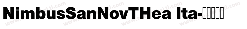 NimbusSanNovTHea Ita字体转换